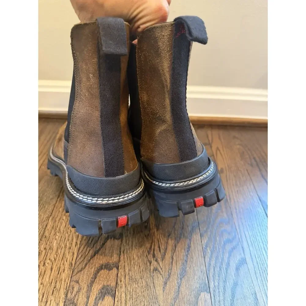 PRADA Suede Chelsea Boot Brown Size US 8 Made In Italy EUC - Picture 4 of 14